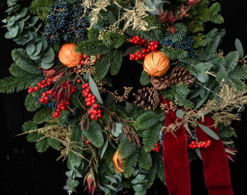 Wreath making at Magheramorne Estate