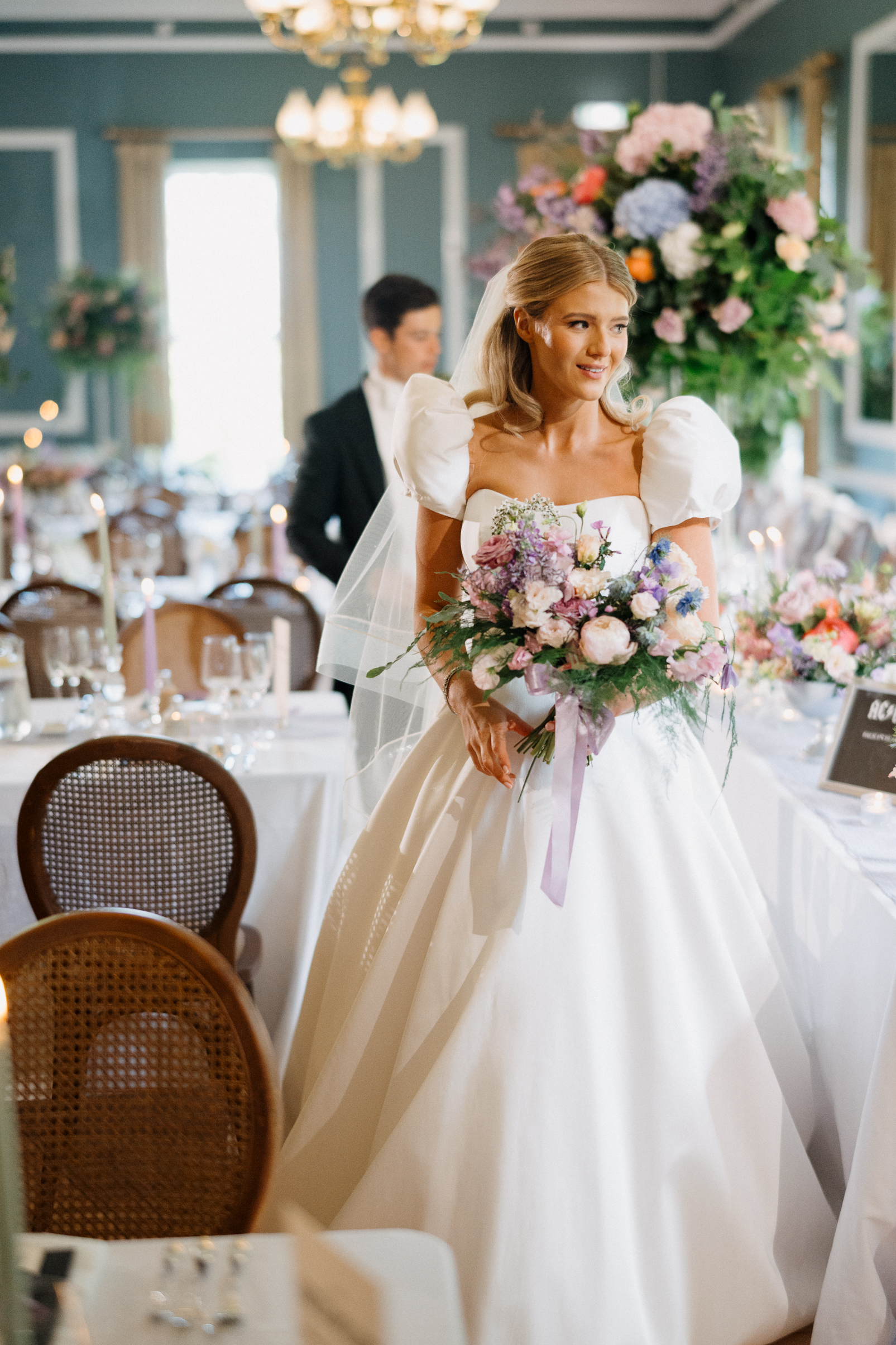 Long table dining at Magheramorne Estate