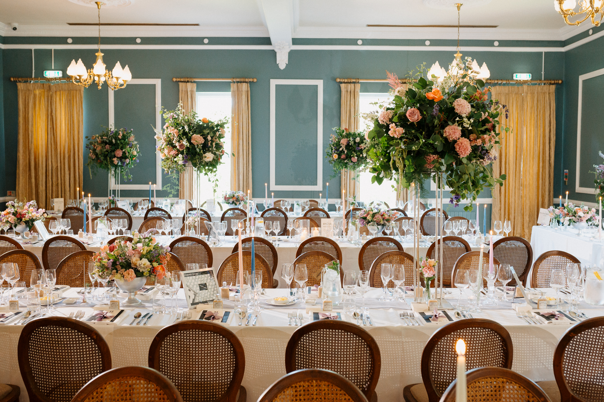 Long table dining at Magheramorne Estate