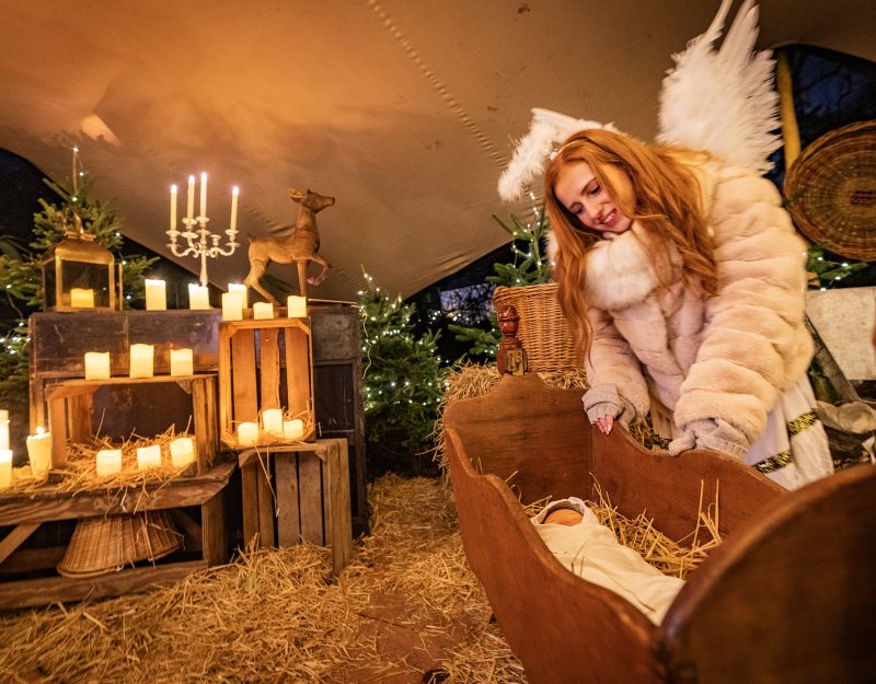 Angel in stable - Christmas trail Santa experience