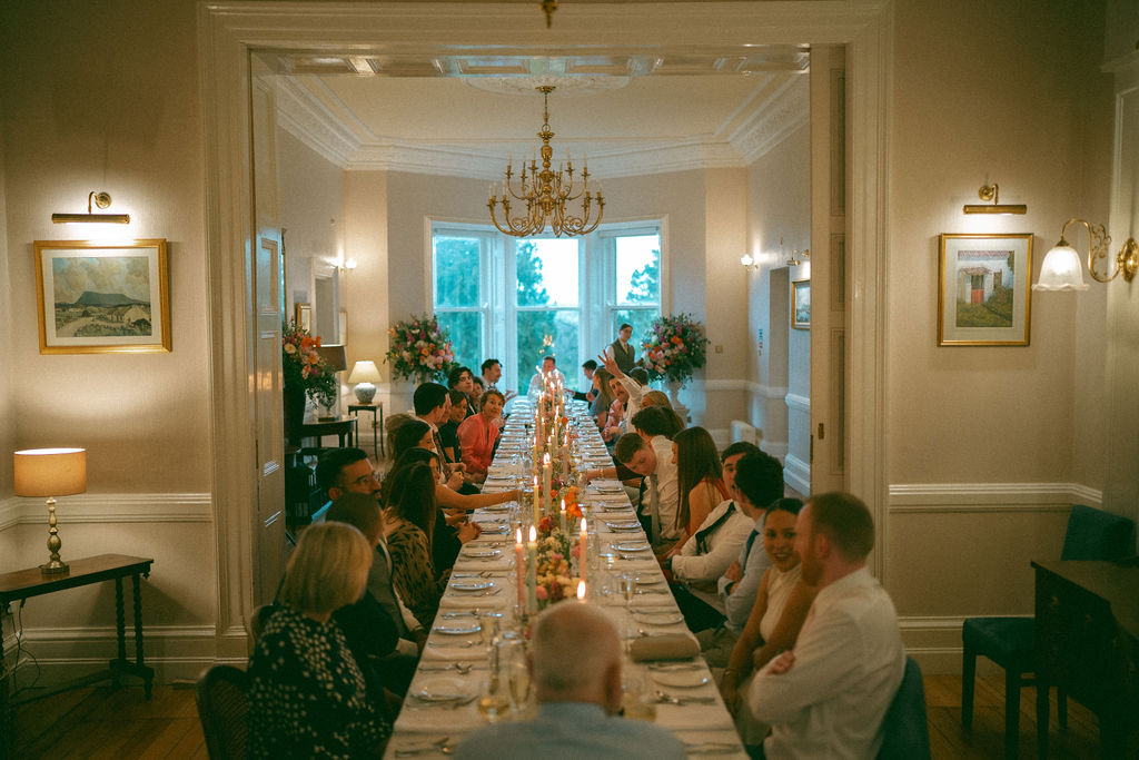 Intimate dining in the drawing room and library bar