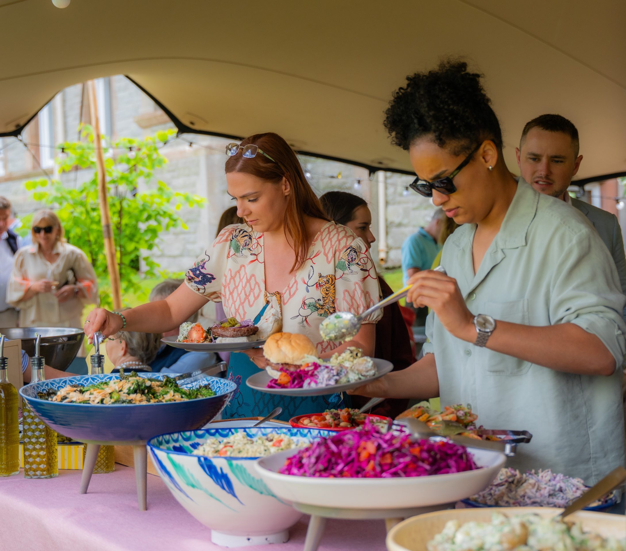 Day 2 wedding barbecue at Magheramorne Estate