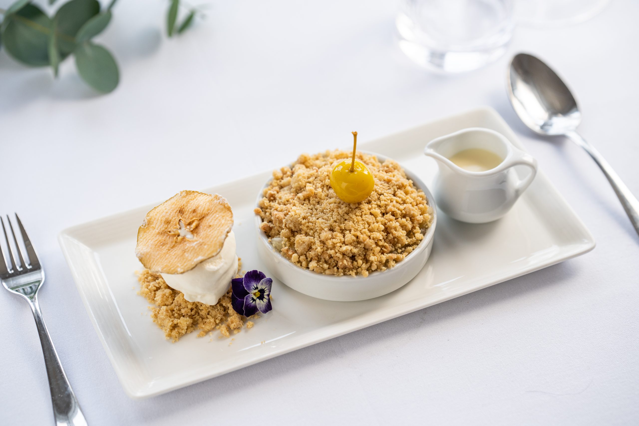 Apple crumble at Magheramore estate