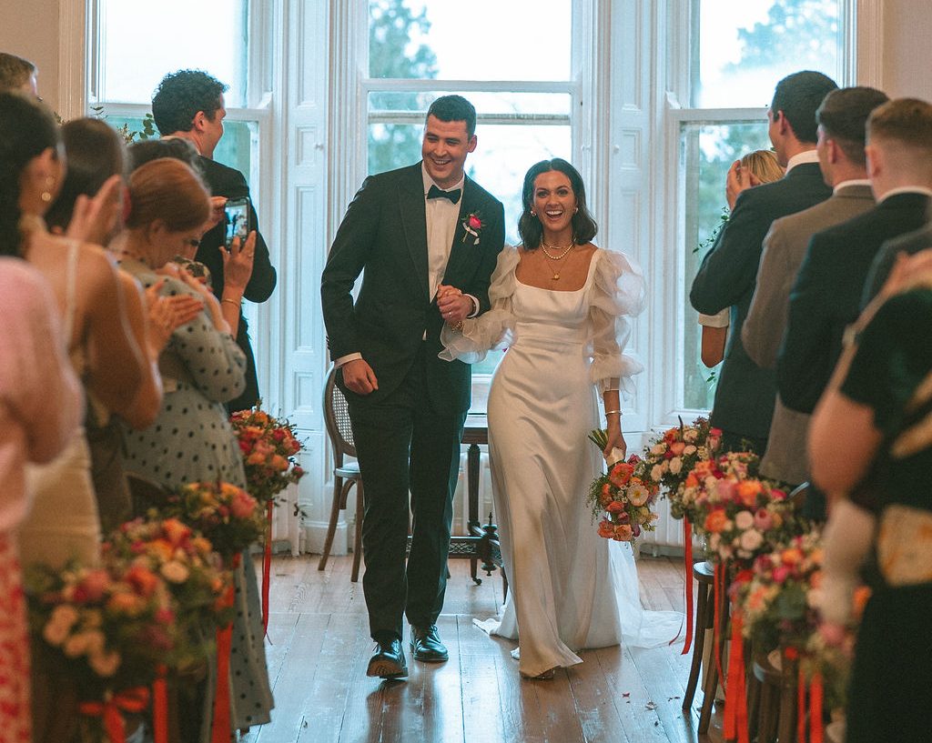 intimate wedding ceremony in the drawing room