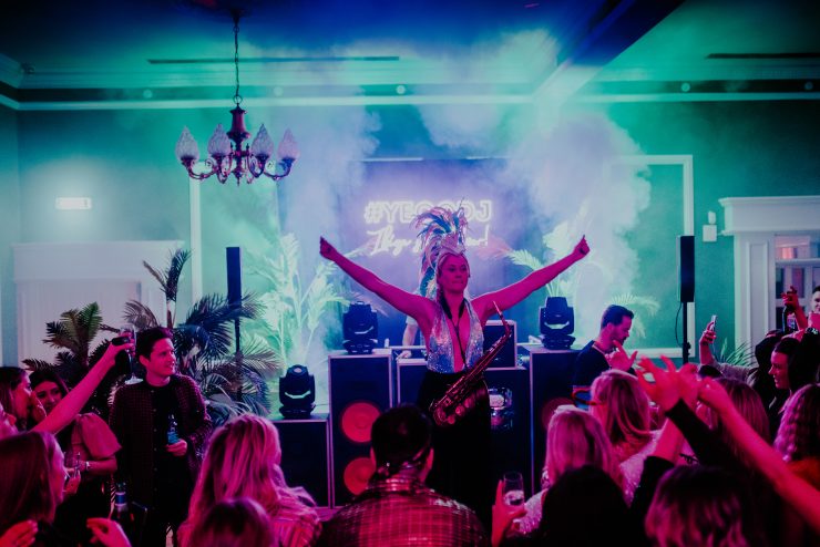 Evening party at Magheramorne Estate