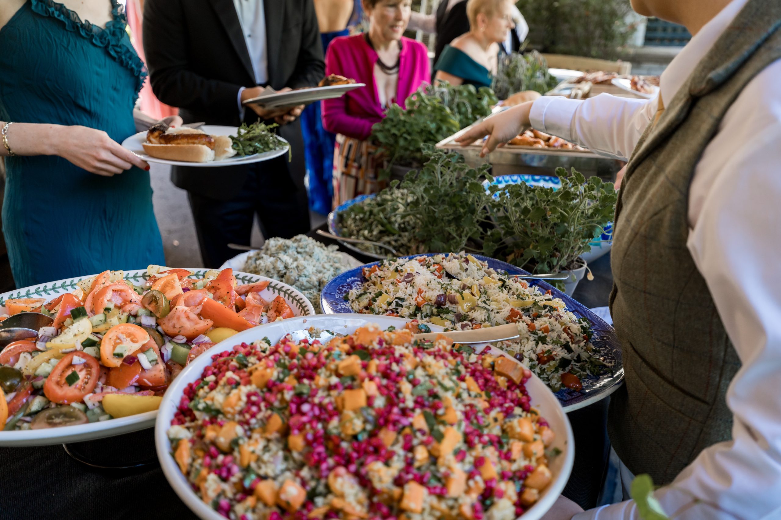 Featured Image for Tastes of summer: Barbecues, Brambles & Mediterranean bites at Victoria & Stephen’s big day