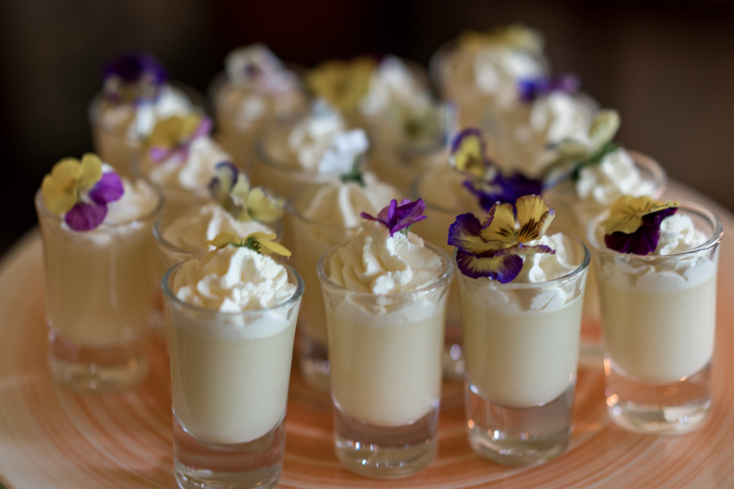 Miniature desserts at Magheramorne Estate