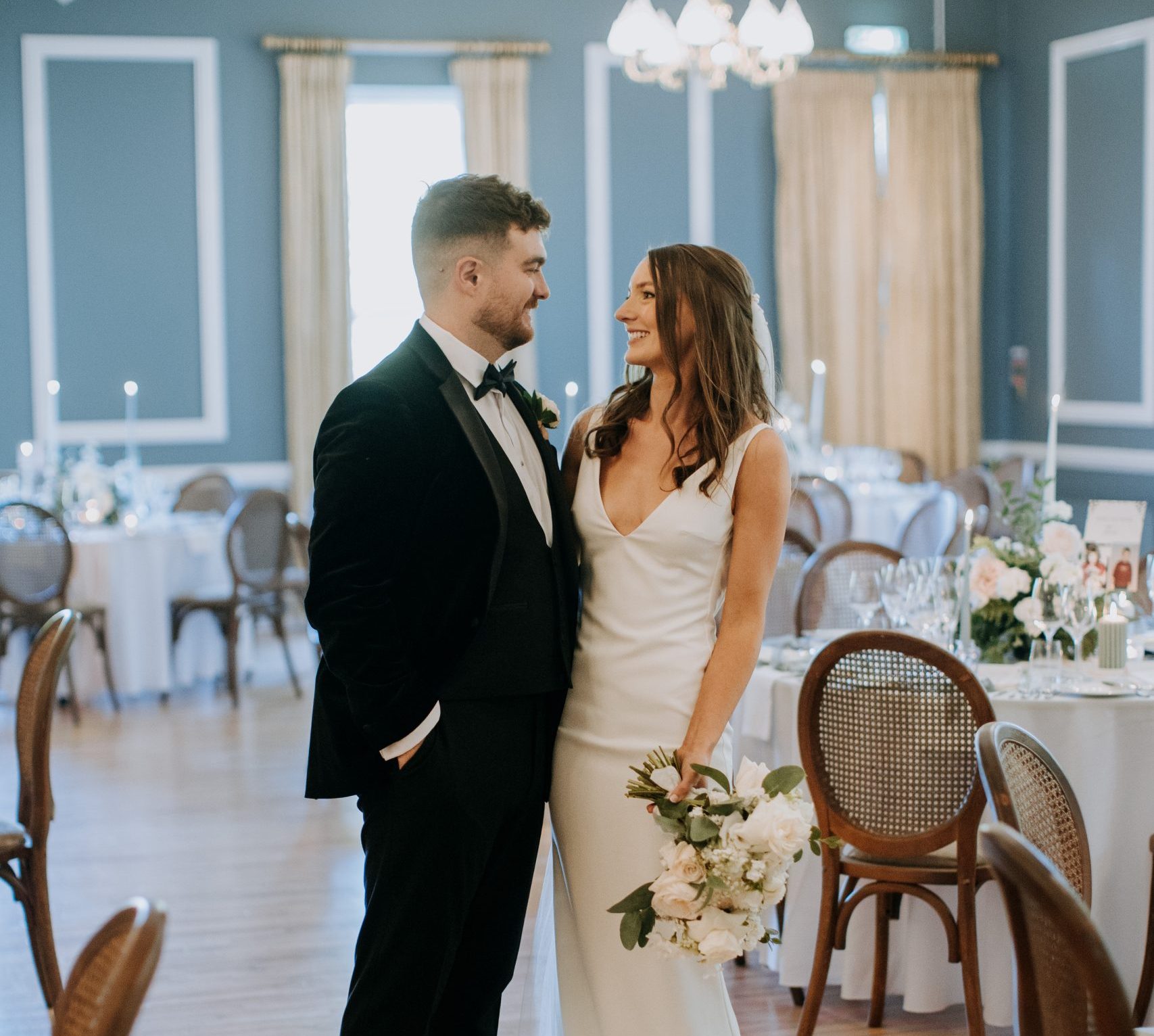 Round table dining at Magheramorne